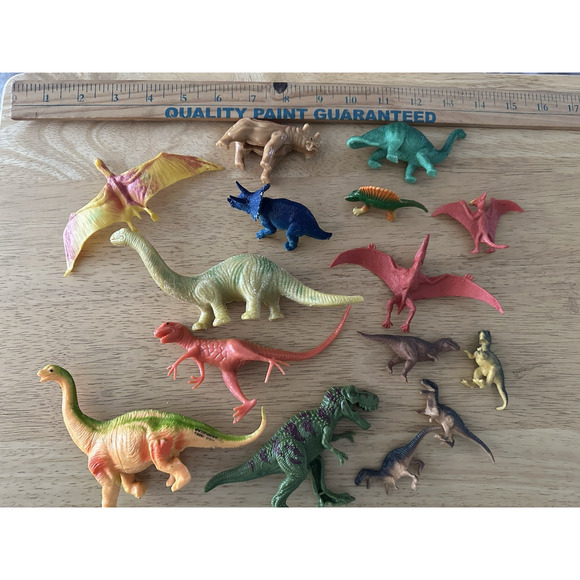 Dinosaurs Toy Mixed Lot of 15 Hard Plastic Play Figures - Picture 2 of 16